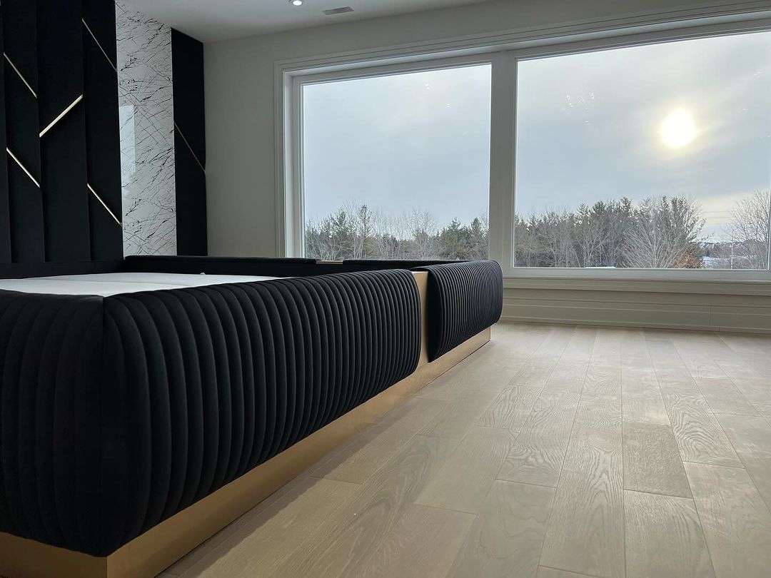 The Slash padded bedframe