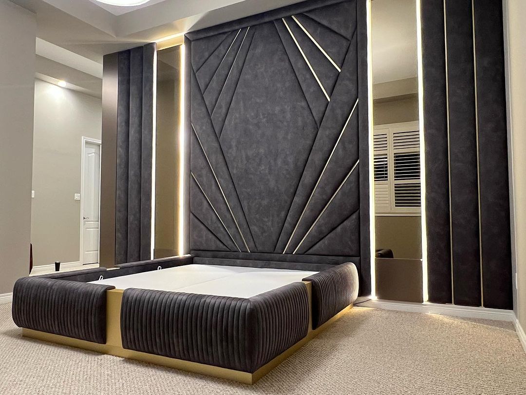 The Hex padded bedframe