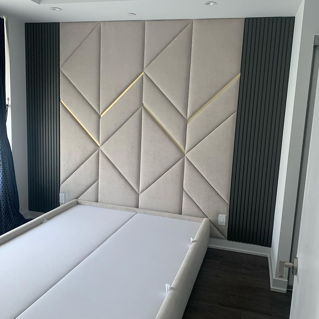 Elchris padded bedframe